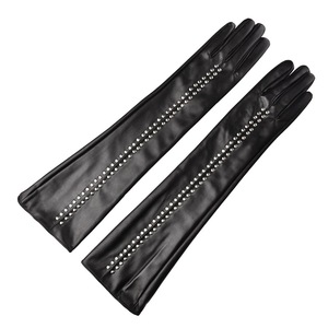 Guantes Largos de Seguridad Clásicos para Mujer, de Cuero PU, con Dedos Completos, con Tachuelas, Táctiles, Térmicos, Ecológicos, para Invierno, Viajes y Actividades al Aire Libre - Product Image 2