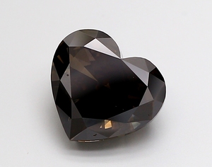 Diamant de laboratoire de 0,25 ct, taille cœur, noir vif fantaisie, certifié VS1, CVD, diamant en vrac pour la fabrication de bijoux - Product Image 1