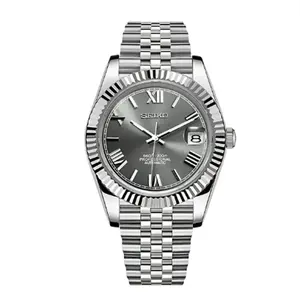 שעון מכני עסקי-קז'ואל לגברים של סייקו עם מנגנון NH35, עיצוב ספורטיבי ותצוגה רב-תכליתית בקוטר 39 מ\\\"מ, רצועת פלדה - Product Image 3