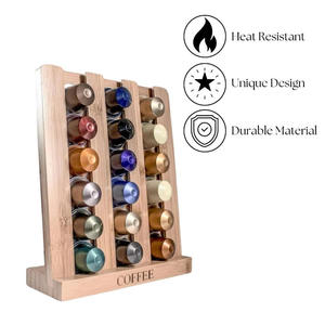 Organisateur de capsules de café en bois massif haut de gamme pour <span class=keywords><strong>Nespresso</strong></span>, K-Cup et capsules d'espresso - Product Image 2