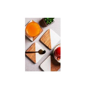 Juego de posavasos de madera y mármol auténticos para una experiencia culinaria premium en el hogar con acabado natural. - Product Image 4