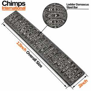 Barra de Acero de Damasco Hecha a Mano Personalizada para Fabricación de Cuchillos, Patrón de Escalera, Venta Caliente, Barra de Acero para Fabricantes de Cuchillos Utilitarios - Product Image 5