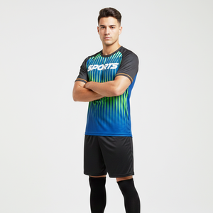 Camisetas de Fútbol Personalizadas con Sublimación, Nombre y Número del Equipo, Manga Corta, Secado Rápido, Transpirables, Venta de Fábrica - Product Image 1