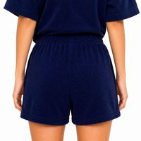 Ensemble femme, deux pièces, polo à manches courtes et short, uni, toutes saisons, vêtements décontractés, 100% coton, toile écologique, respirant