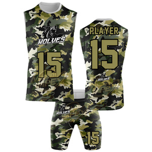 Ensemble de maillots de basket-ball camouflage Wolves, vêtements de sport sublimés respirants pour adultes, tenue d'équipe unisexe avec sac à dos - Product Image 2