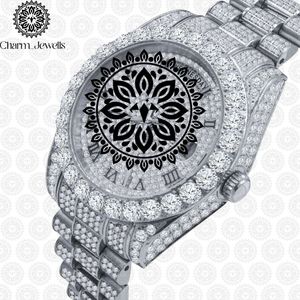 Reloj de Lujo Charm_Jewells de Acero Inoxidable, Esfera Redonda de 38 mm con Incrustaciones de Diamantes, Cuarzo Analógico, Correa de Moda para Mujer de 18 mm - Product Image 2