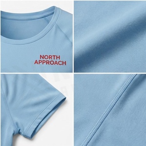 T-shirt à col rond pour femme North Approach, bleu clair, séchage rapide, logo brodé, manches courtes, vêtements de sport - Product Image 3
