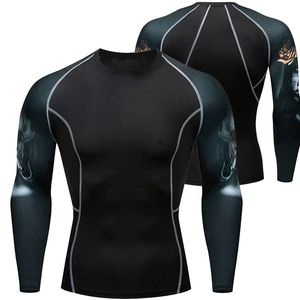 Custom Print UV Clothing Rush Guard Sun Protection Clothing <b>Men</b> <b>Compression</b> Shirt UPF 50 Rashguard <b>Men</b> Rash <b>Vests</b> Rash Guard - Product Image 3