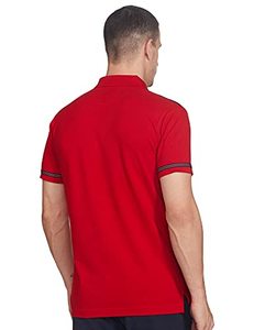 Polo Casual Rojo Sólido de Algodón para Hombre, Camiseta de Golf Transpirable de Manga Corta, Polo de Punto con Bolsillo Delantero para Hombre - Product Image 1