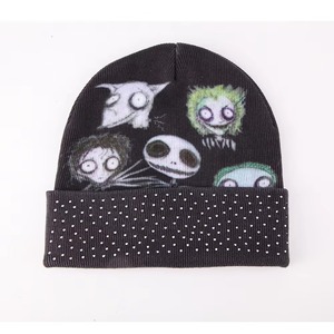 Bonnets d'hiver en acrylique personnalisés avec logo, bonnets de pêcheur en tricot avec strass, casquettes pour hommes - Product Image 1