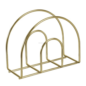 Boîte à mouchoirs porte-serviettes en gros personnalisé moderne luxe fil de métal dessus de table noël or montagne porte-serviettes - Product Image 6