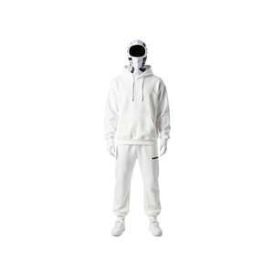 Wholesale Custom Luxury Branded Men's Casual Balaclava Hoodie <b>Trousers</b> Streetwear Set Graphic Print Heavyweight Cotton Sweatsuit - Product Image 1