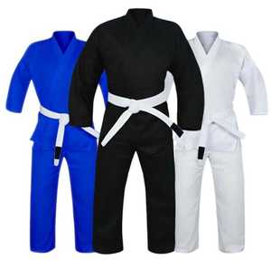Uniforme de Artes Marciales Karate Gi Blanco Personalizado, Unisex, de Algodón, para Entrenamiento de Taekwondo - Product Image 1