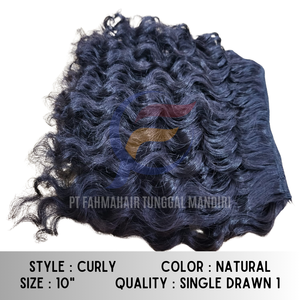 Paquets de cheveux vierges Remy naturels indonésiens alignés sur les cuticules et processus de boucles à la vapeur sans produits chimiques pas de cheveux emmêlés - Product Image 4