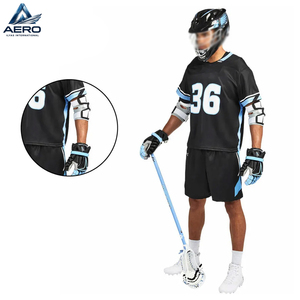 Servicio OEM ODM, Uniformes de Lacrosse de Primera Calidad en Color Negro, Estilo Nuevo, Logotipo Personalizado, Precio al por Mayor, Diseño Único - Product Image 4