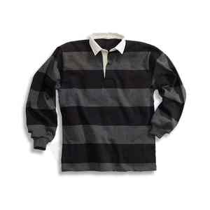 Camiseta de Manga Larga con Logotipo Personalizado de Alta Calidad, Transpirable, con Cuello a Rayas Estilo Rugby para Hombre, Teñido Liso, Impresión Digital - Product Image 6