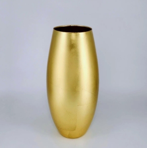 Jarrón Ovalado de Metal Dorado Moderno Hecho a Mano, Florero Decorativo Minimalista, Centro de Mesa de Lujo para Sala de Estar, Adorno de Mesa - Product Image 3