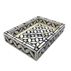 Bandeja Moderna Hecha a Mano con Incrustaciones de Hueso, Elegante Adorno Decorativo para Servir, para Decoración de Hogar de Lujo, por Tradebyd, Calidad Premium - Product Image 3