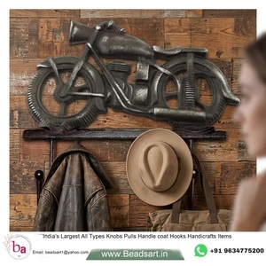 Beads Art Motorcycle <b>Wall</b> <b>Hooks</b> Cast Iron Eco-Friendly Retro <b>Coat</b> Hanger 1 <b>Hook</b> Handmade <b>Wall</b> Mounted - Product Image 5