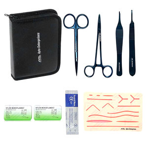 Kit de formation pratique en suture médicale, kit d'instruments chirurgicaux, kit complet d'entraînement à la suture - Product Image 1