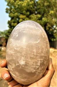 Gran Cristal de Cuarzo Ahumado Curativo Lingam Hecho a Mano, Gema de Reiki Dinámica de Gujarat, Arte y Coleccionismo - Product Image 3