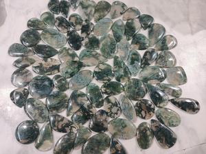 Natural <b>Moss</b> Agate Cabochons Lot Wholesale <b>Green</b> <b>Moss</b> Agate Gemstones Lot For Making - Product Image 4