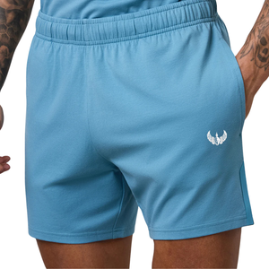 Pantalones Cortos Deportivos para Hombre, Color Azul Cielo, Casuales, Ligeros, para Gimnasio, Correr, Entrenamiento, Verano - Product Image 1