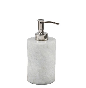 Distributeur de savon liquide en marbre blanc pour hôtel pour salle de bain et cuisine Lavabos Désinfectant Lotion et distributeur de shampoing - Product Image 1