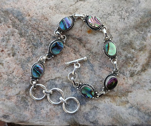 Natural <b>Abalone</b> <b>Shell</b> 925 Sterling Silver Adjustable Bracelet Handmade Gemstone Jewelry Elegant Designer Boho Bracelet for Women - Product Image 5