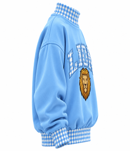 Sweat-shirt d'hiver surdimensionné en molleton de coton à col montant pour femme, personnalisé avec logo brodé, vente en gros - Product Image 6