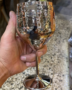 Verres à vin incassables en acier inoxydable avec base hautement robuste, gravés en laiton, très demandés et à prix abordable - Product Image 3