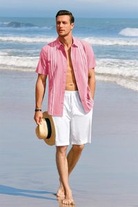 Chemise moderne pour homme à col brodé avec motifs uniques, style contemporain, tenue de bureau, mode de soirée, coupe confortable, qualité supérieure - Product Image 3