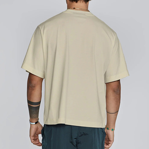 T-shirt personnalisé pour homme 100 % coton, haute qualité, 220 grammes, coupe ample, vierge, pour impression de motifs unis décontractés - Product Image 6