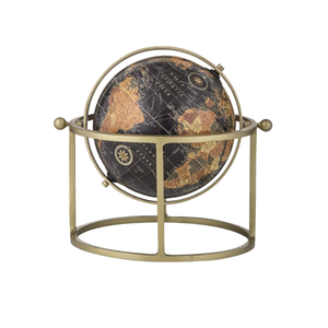 Wooden Base Desk Globe with Iron Frame & Plastic World <b>Map</b> Sphere | Educational Globe for Office Desk & Home Decoration - Product Image 4