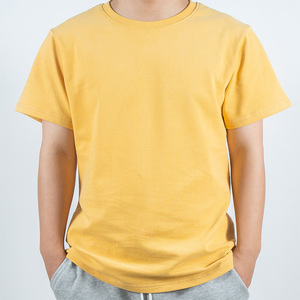 T-shirt en coton blanc pour homme, manches courtes, col rond, coupe classique, couleur unie, jersey décontracté, design uni - Product Image 2