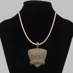 Fashion Statement Gold Plated Pendant with Diamond <b>Smart</b> Charm Unisex Jewelry for Modern Streetwear Style - Product Image 2