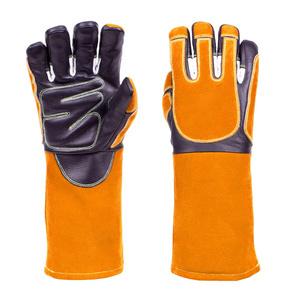 Guantes de Soldadura TIG/MIG Reforzados de Cuero de Vaca y Piel de Vacuno, Resistentes al Calor y a las Chispas, para Bomberos - Product Image 3