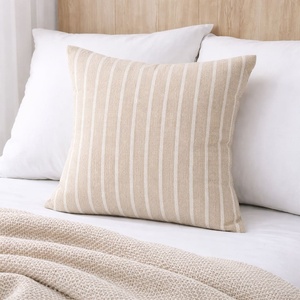 30 × 50 cm Burgundy Ivory Handwoven Lumbar <b>Cushion</b> Cover Bold Vertical Stripe Textured Throw <b>Pillow</b> Decorative Bed <b>Pillow</b> - Product Image 4