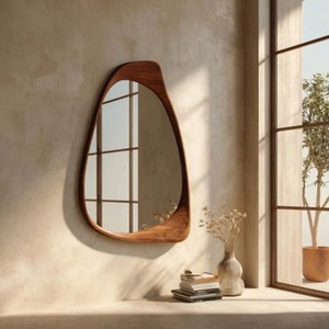 Miroir mural en bois le plus vendu, miroir mural en bois de style industriel pour hôtels et spas de luxe, article de décoration en gros à fort volume de vente - Product Image 4