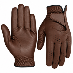 Guantes de Golf de Piel Cabretta de Alta Calidad con Logotipo Personalizado, para Mano Izquierda, Unisex, Duraderos, Nuevo Diseño, Material Transpirable, Antideslizantes, con Cierre de Gancho y Bucle - Product Image 3