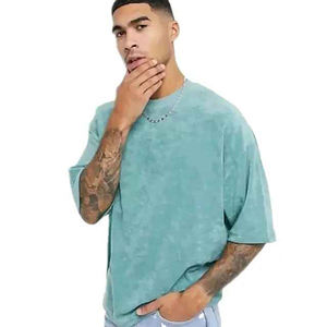 Camiseta Vintage de Algodón 100% para Hombre con Logotipo Personalizado, de Gran Gramaje, Lavado Ácido, con Parches Bordados Desgastados, Talla Grande, Ligera - Product Image 4