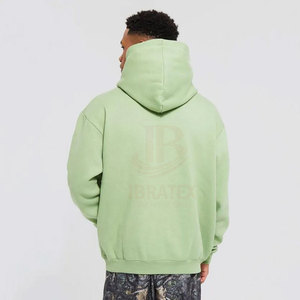 Sweat à capuche oversize en molleton 100 % coton pour homme, manches longues, plusieurs couleurs disponibles en stock - Product Image 2