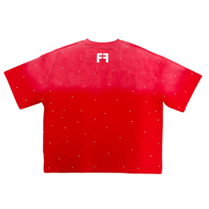 เสื้อยืดวินเทจพิมพ์ลายฟอกสีทรงบ็อกซี่โอเวอร์ไซส์สำหรับผู้ชาย ผ้าฝ้าย 100% เนื้อหนา สไตล์สตรีทแวร์ - Product Image 2