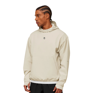 Sudadera con Capucha Extra Grande para Hombre, Color Gris Guijarro, Felpa Gruesa, Corte Holgado, Estilo Casual Urbano - Product Image 3