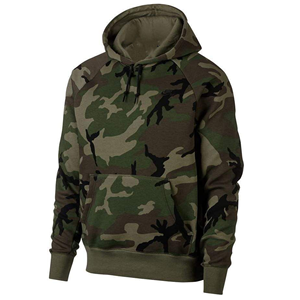 Sudadera con Capucha de Camuflaje para Hombre, Manga Raglán, Felpa Francesa, Corte Regular, Informal, para Otoño, con Bolsillo - Product Image 6
