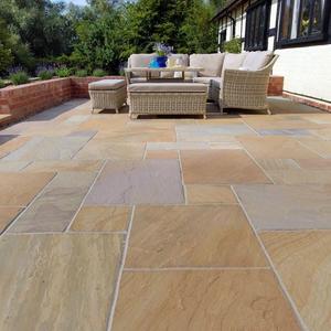 Buff Natural Sandstone <b>Flag</b> Slabs Honed Surface Modern Design Villa Outdoor Paving Patio Stone Cut-to-Size - Product Image 5