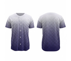 Maillot de baseball personnalisé par sublimation – T-shirt d'équipe anti-humidité |   Kit de baseball d'équipe avec logo et numéros personnalisés |   Poly respirant - Product Image 1
