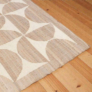 Alfombra Kilim de Yute Natural Hecha a Mano, Diseño Abstracto, Ecológica, Apta para Mascotas, Antideslizante, Tejido Plano, Decoración para Sala de Estar y Hogar - Product Image 4