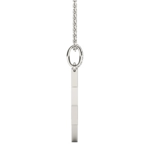 Collier pendentif étoile de David en or blanc 14 carats avec breloque en moissanite, chaîne à maillons hexagonaux, cadeau de bijoux - Product Image 2