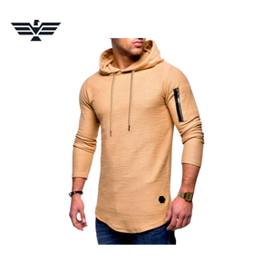 <b>Men's</b> <b>White</b> Slim Fit Hooded Pullover Fleece Polyester Breathable Sweatshirt <b>Long</b> <b>Sleeve</b> Zipper Pocket Casual Autumn <b>Top</b> - Product Image 5